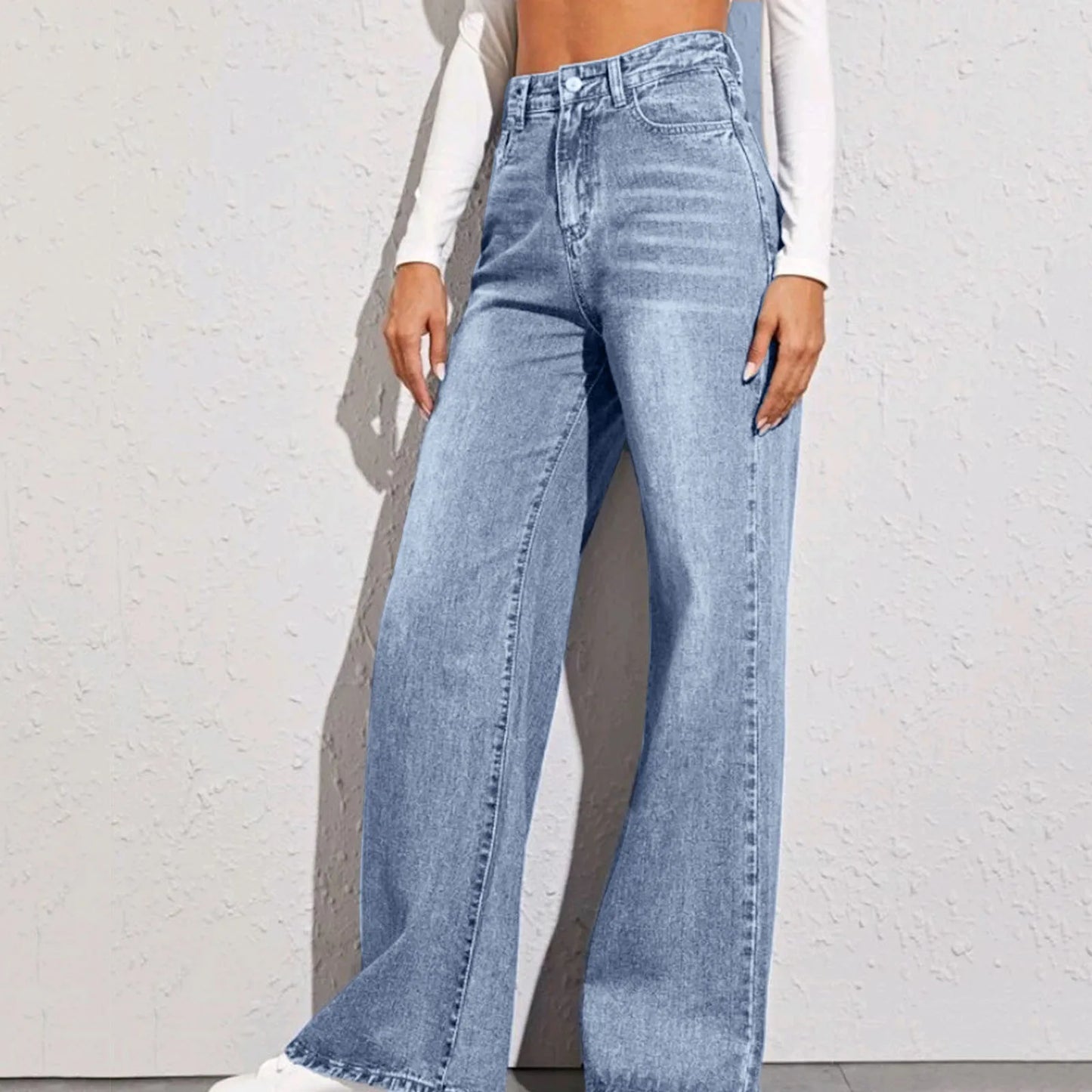 Zoe - Hellblaue Wide-Leg Jeans