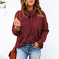 Turtleneck Drawstring Long Sleeve Sweatshirt