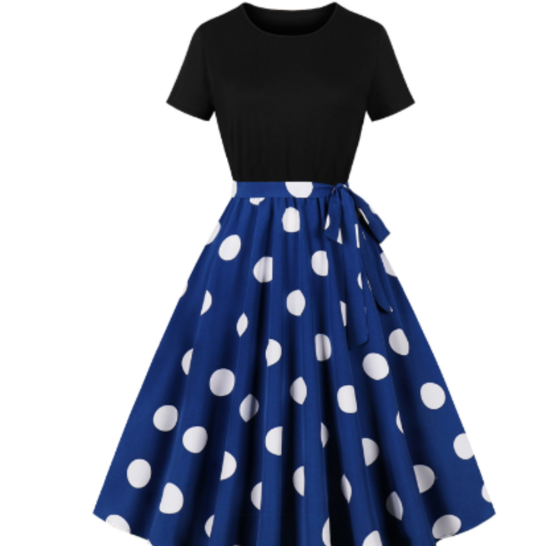 Gladys - Schöne Vintage Polka Dot Damen Kleid