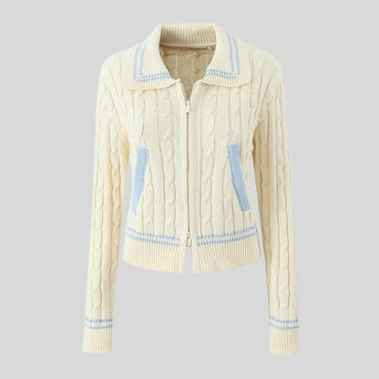 Calliope - Gestrickte Bomberjacke für Damen