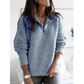 Melina | Damen Strickt Winter Pullover | Reißverschluss
