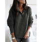 Melina | Damen Strickt Winter Pullover | Reißverschluss