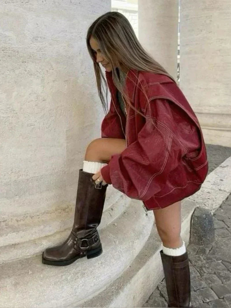 Klassisch Lederjacken - Sasha