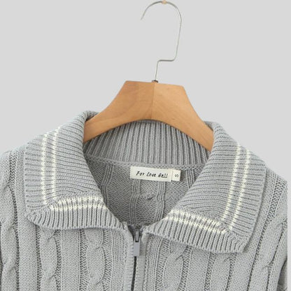 Calliope - Gestrickte Bomberjacke für Damen