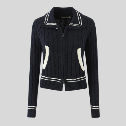 Calliope - Gestrickte Bomberjacke für Damen