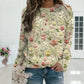 Phoenin | Damen Blumen Warme Gestickt Pullover | Lässig