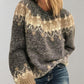 Damen Gemütlich Grobstrickpullover | Rundhalsausschnitt