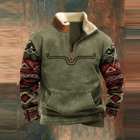 Casper - Pullover mit halbem Reißverschluss