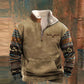 Grüner Viertel-Zip-Pullover - Max