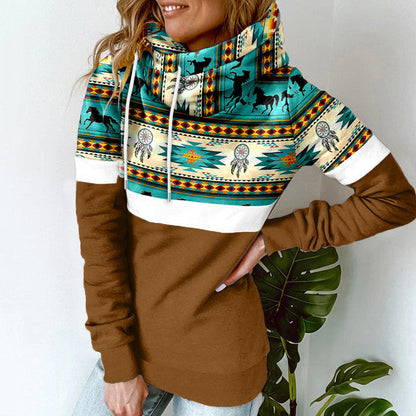 Katie - Kapuzenpulli mit Schalkragen