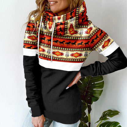 Katie - Kapuzenpulli mit Schalkragen