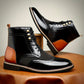Elegante Herren Oxford Lederstiefel