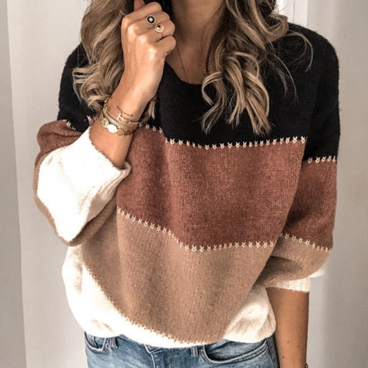 Warmer gestreifter Pullover - Jolene