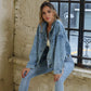 Klassische Jeansjacke mit Used-Look - Rylee