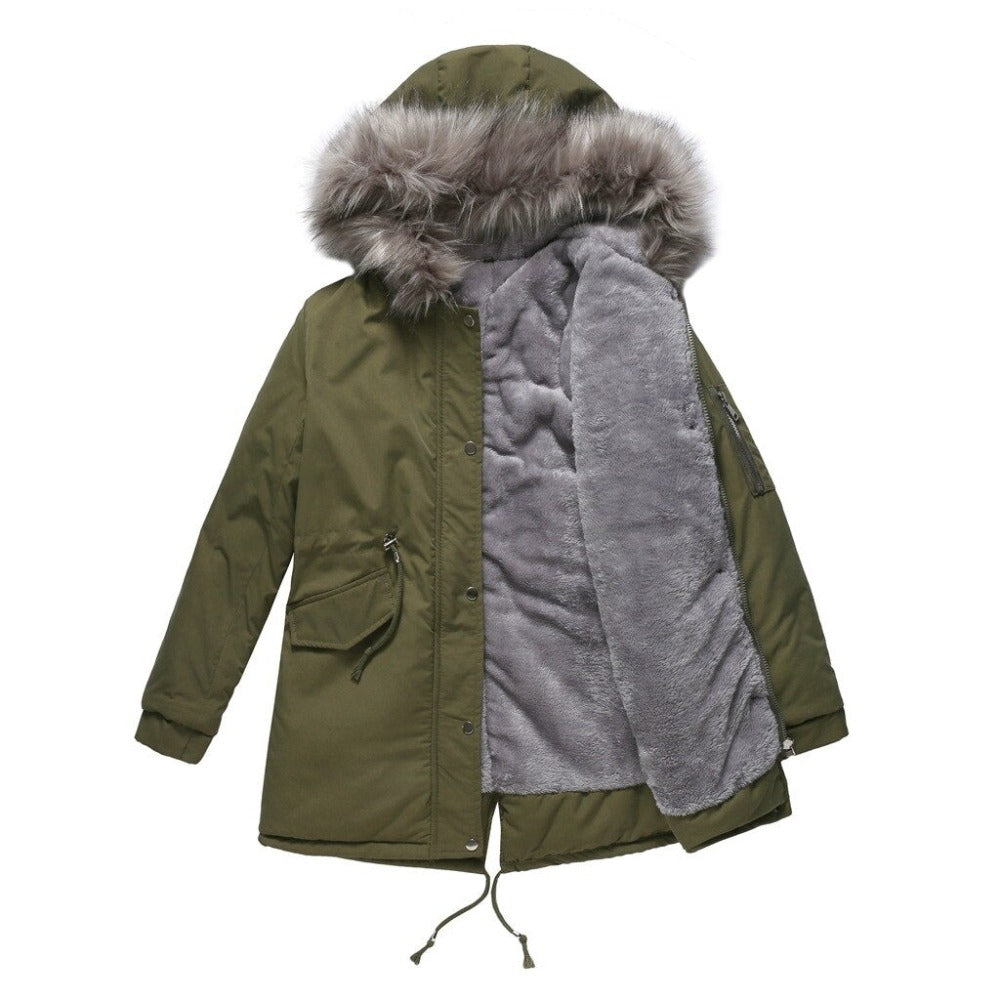 "Emily" Winterparka mit Fellimitat