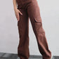 Cargo-Stil Flared Jeans mit weitem Bein