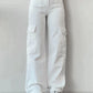 Cargo-Stil Flared Jeans mit weitem Bein