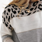 ZINNIA - Strickpullover mit Panther-Muster