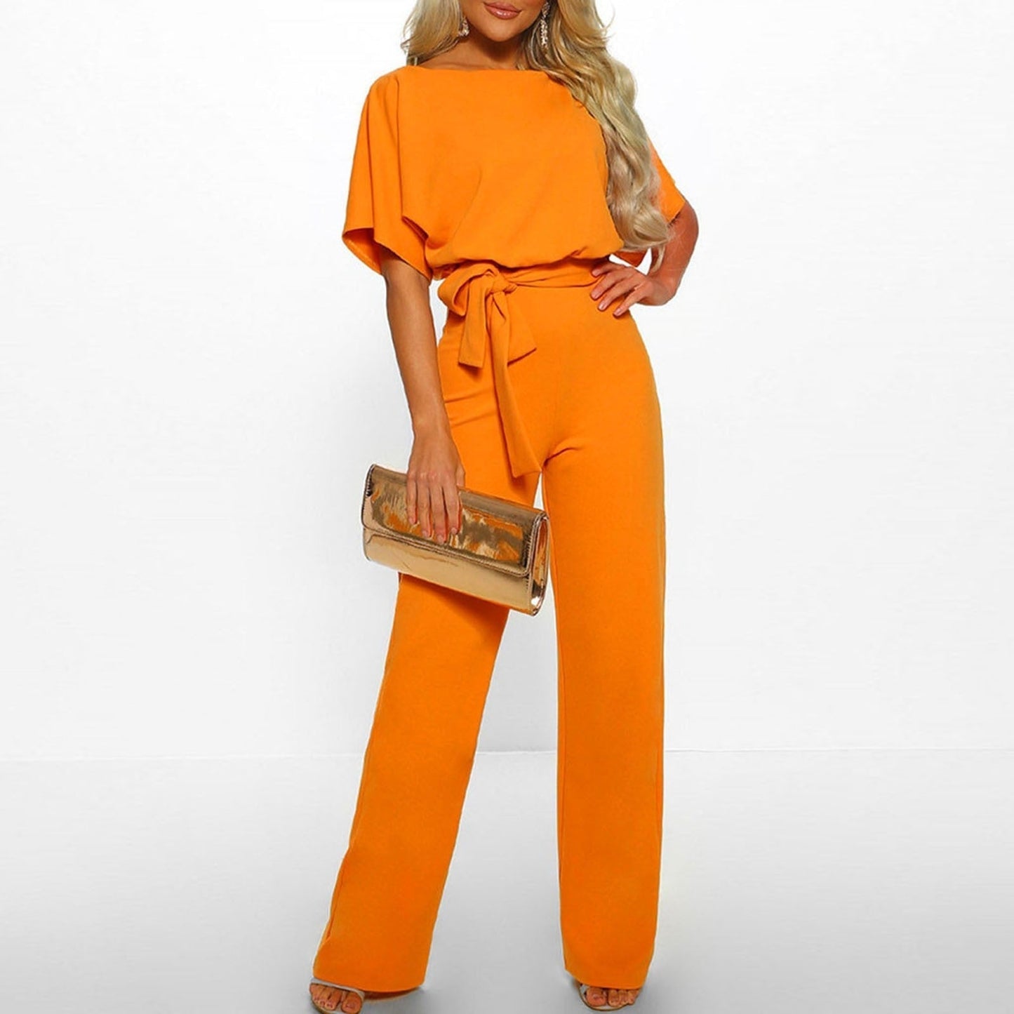 Beiger Eleganter Jumpsuit – Luana