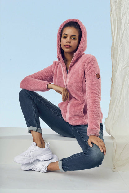 Rita - Kapuzenplüschjacke aus kuscheligem Teddyfell