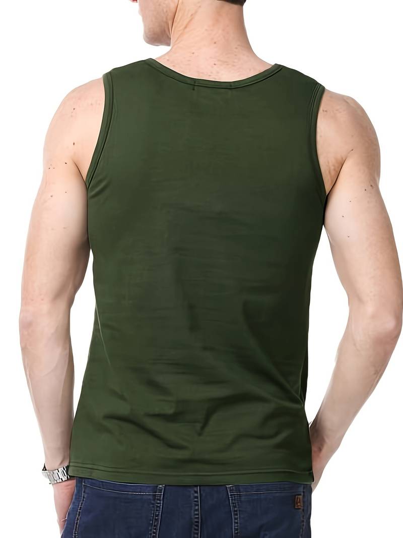 Charles – solides tanktop mit rundhalsausschnitt