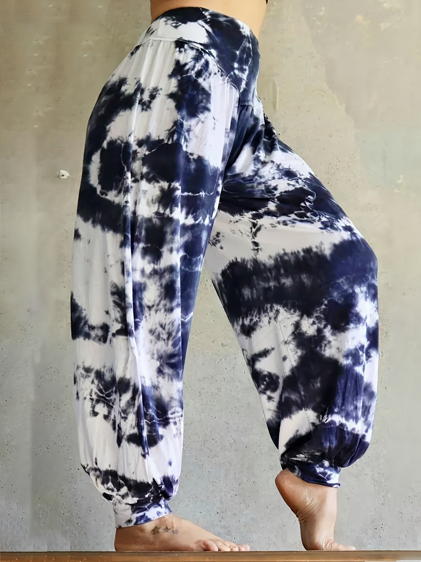 Blaue Batik-Hose Bequemlichkeit - Lara