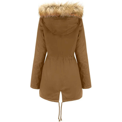 AGATHA - Baumwollgefütterte Mantel mit warmem Pelzkragen wird Ihr Herz stehlen