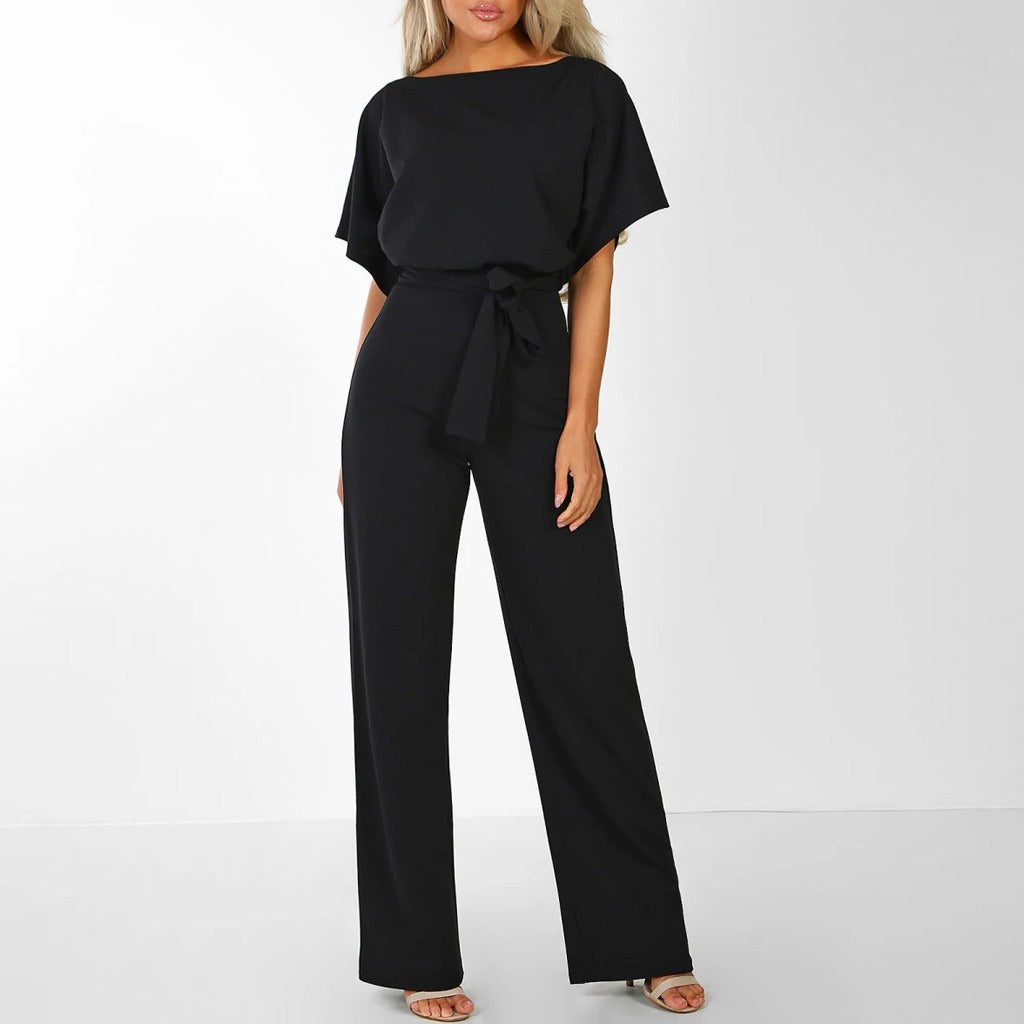 Beiger Eleganter Jumpsuit – Luana