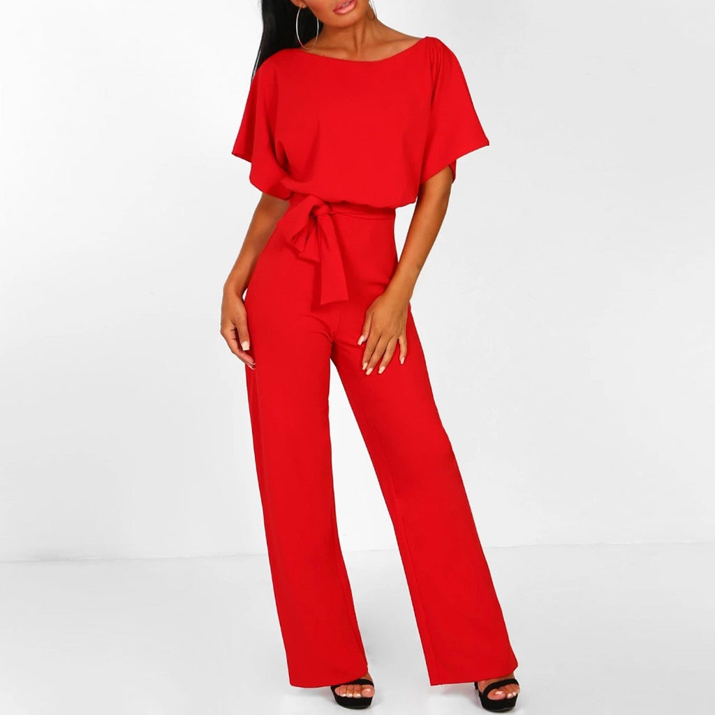 Beiger Eleganter Jumpsuit – Luana