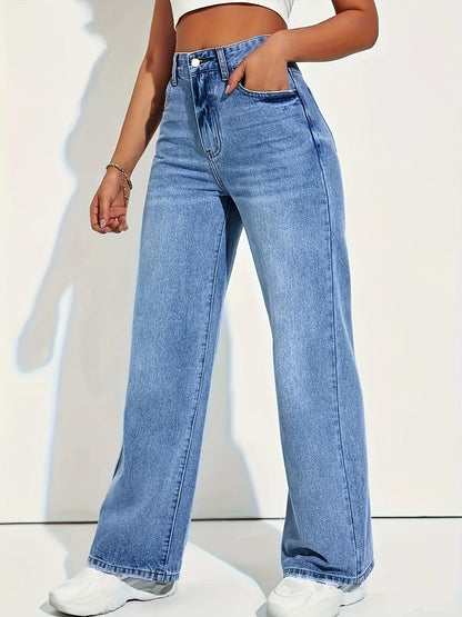 Blaue Weitgeschnittene Jeans - Elena