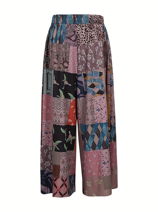 Gemusterte Patchwork Chinohose - Emma