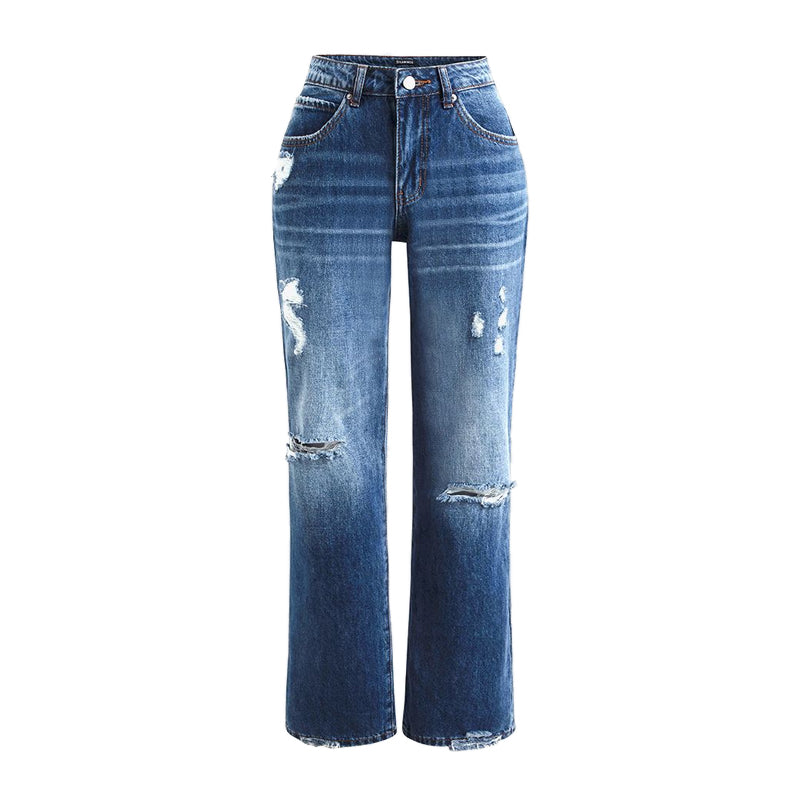 Waschbare Zerrissene Jeans