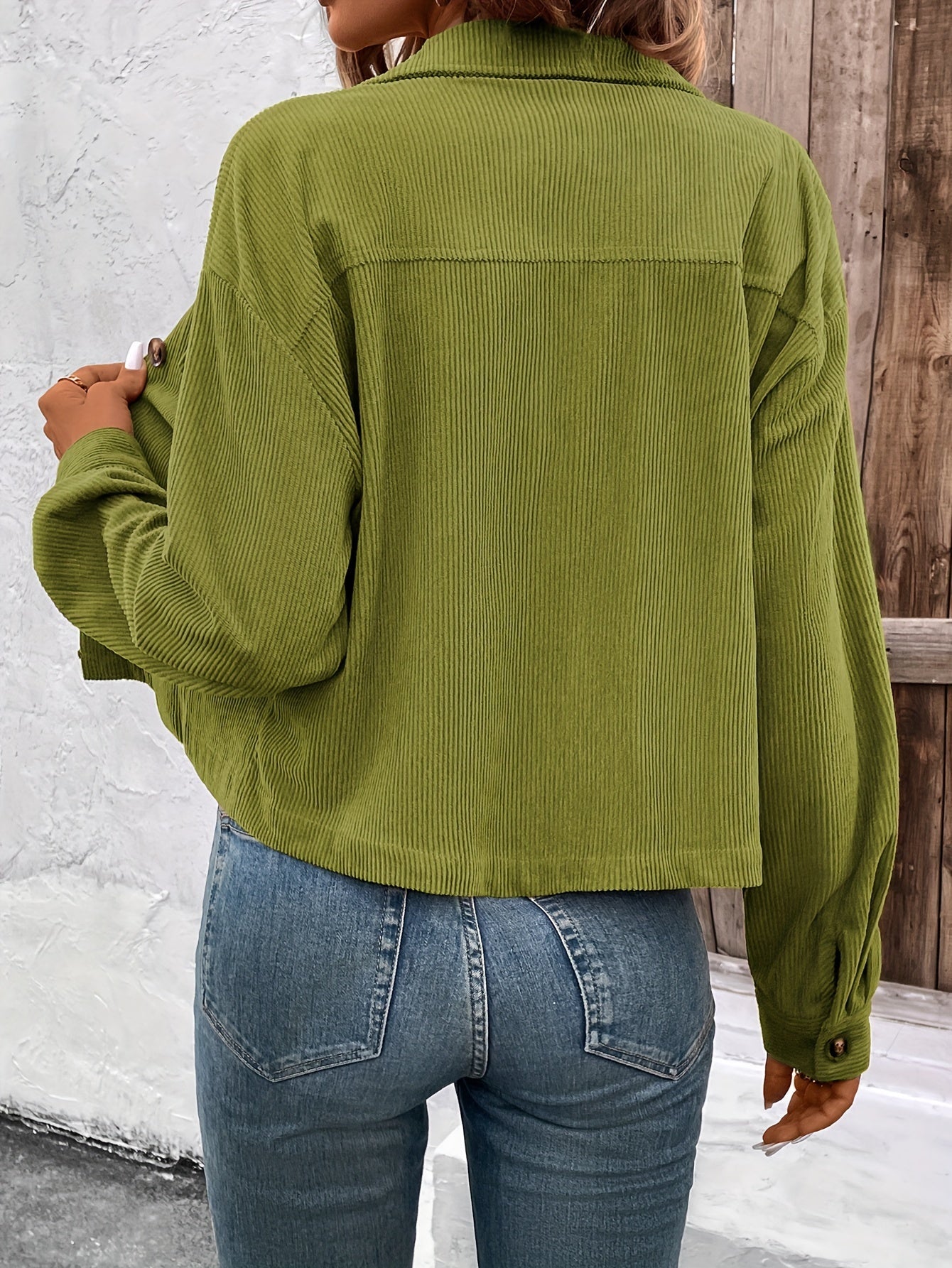 Knopf-Front Jacke - Lässige Langarmjacke für stilvolle Momente