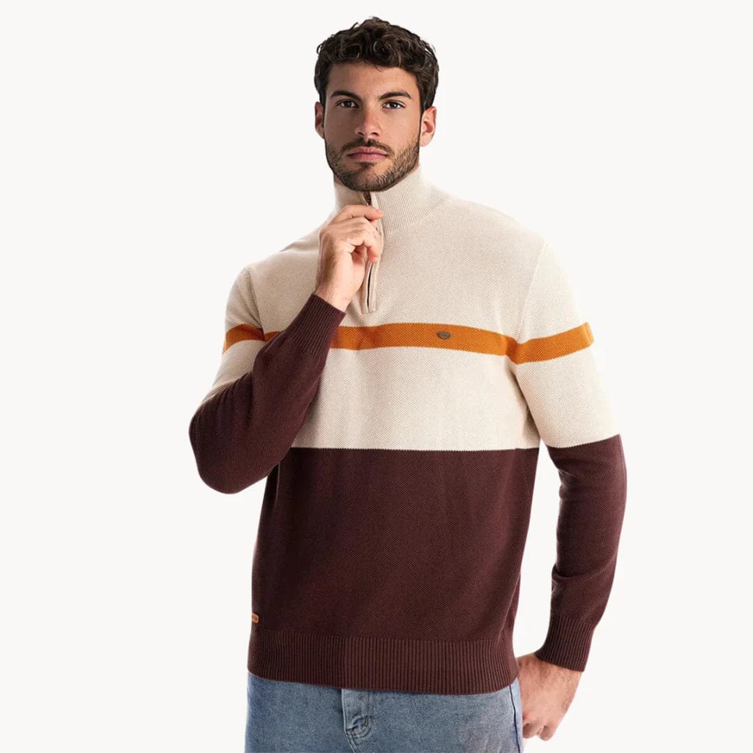 Khakifarbener Pullover für Herren – CozyClassic