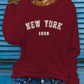 Ava – t-shirt mit rundhalsausschnitt und new york-print