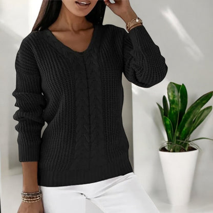 V-Ausschnitt Pullover – Zeitlose Eleganz mit schmeichelndem Komfort