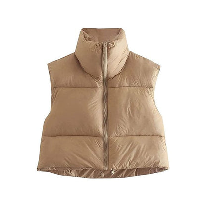 Fluffy™ Kurze wattierte Strickjacke