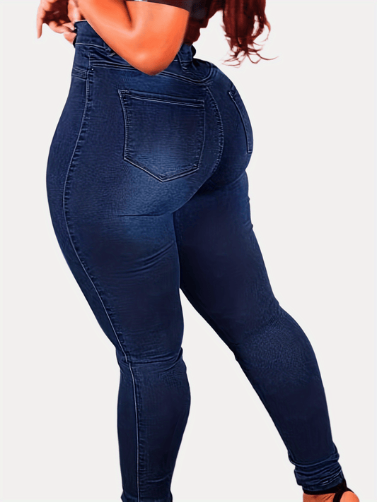 Plus Size Stretch-Jeans in Dunkelblau - Mia