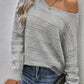 Lila Strickpullover mit Langarm - Mia