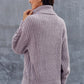 Grober Zopfmuster Pullover für Damen | Rollkragen