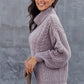 Grober Zopfmuster Pullover für Damen | Rollkragen