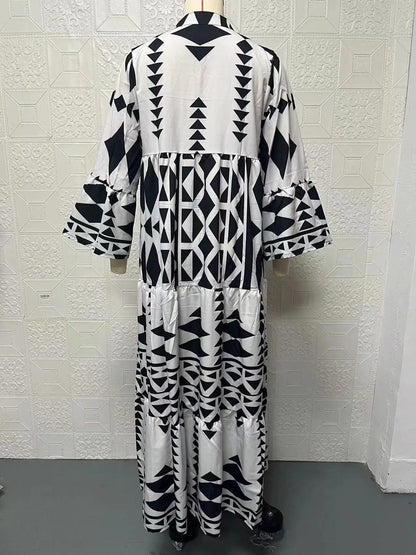 CHIARA - Bohemian Langärmeliges Sonnenkleid