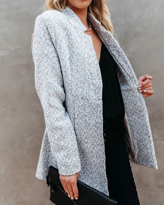 Eleganter Strickjacke mit Schalkragen
