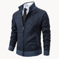 Stehkragen-Strickjacke mit Reißverschluss für Herren