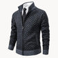 Stehkragen-Strickjacke mit Reißverschluss für Herren