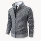 Stehkragen-Strickjacke mit Reißverschluss für Herren