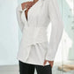 Cornelia - Eleganter Weißer Faltenblazer