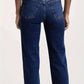 Mittelblaue Straight Jeans - Lena