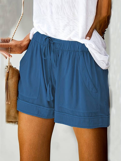 Blauer Freizeit-Shorts - Lena