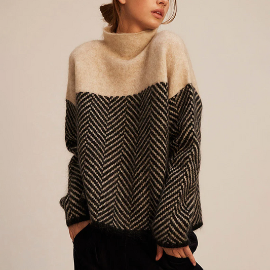 Fischgräten-Pullover – Raffinierte Wärme mit moderner Eleganz